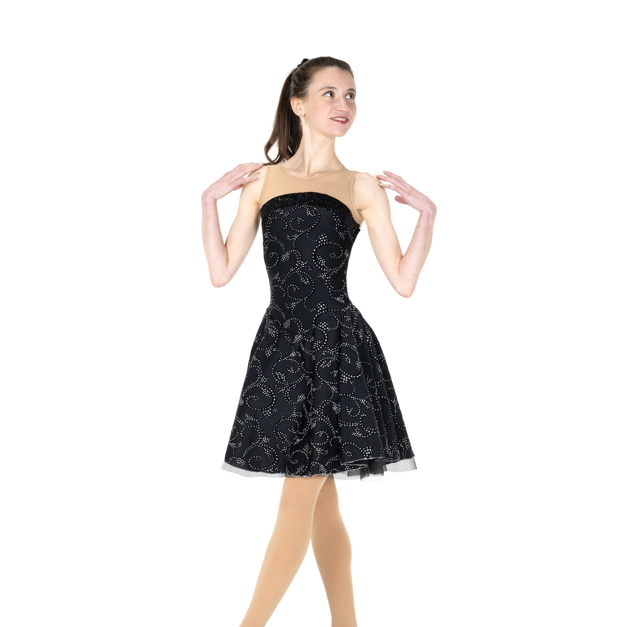 Jerry's Swishy Swing #120 Dance Skating Dress - Black