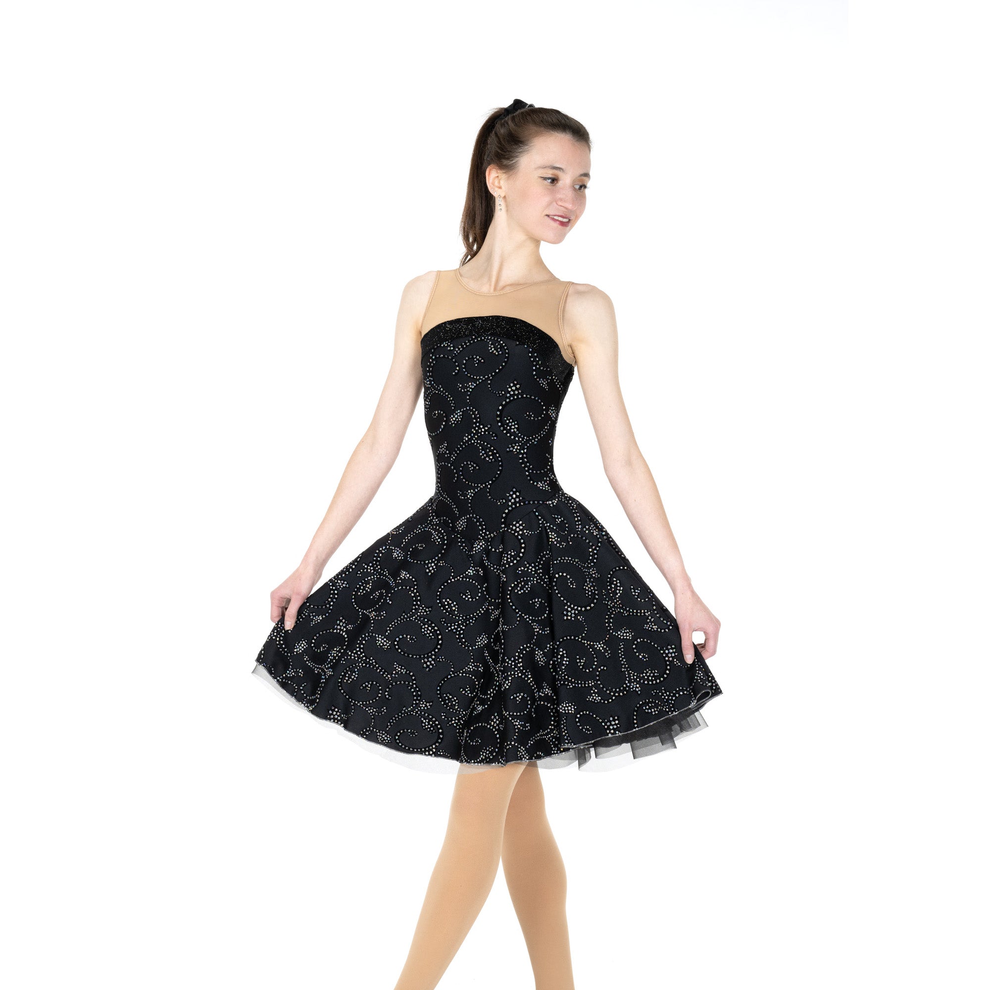 Jerry's Swishy Swing #120 Dance Skating Dress - Black
