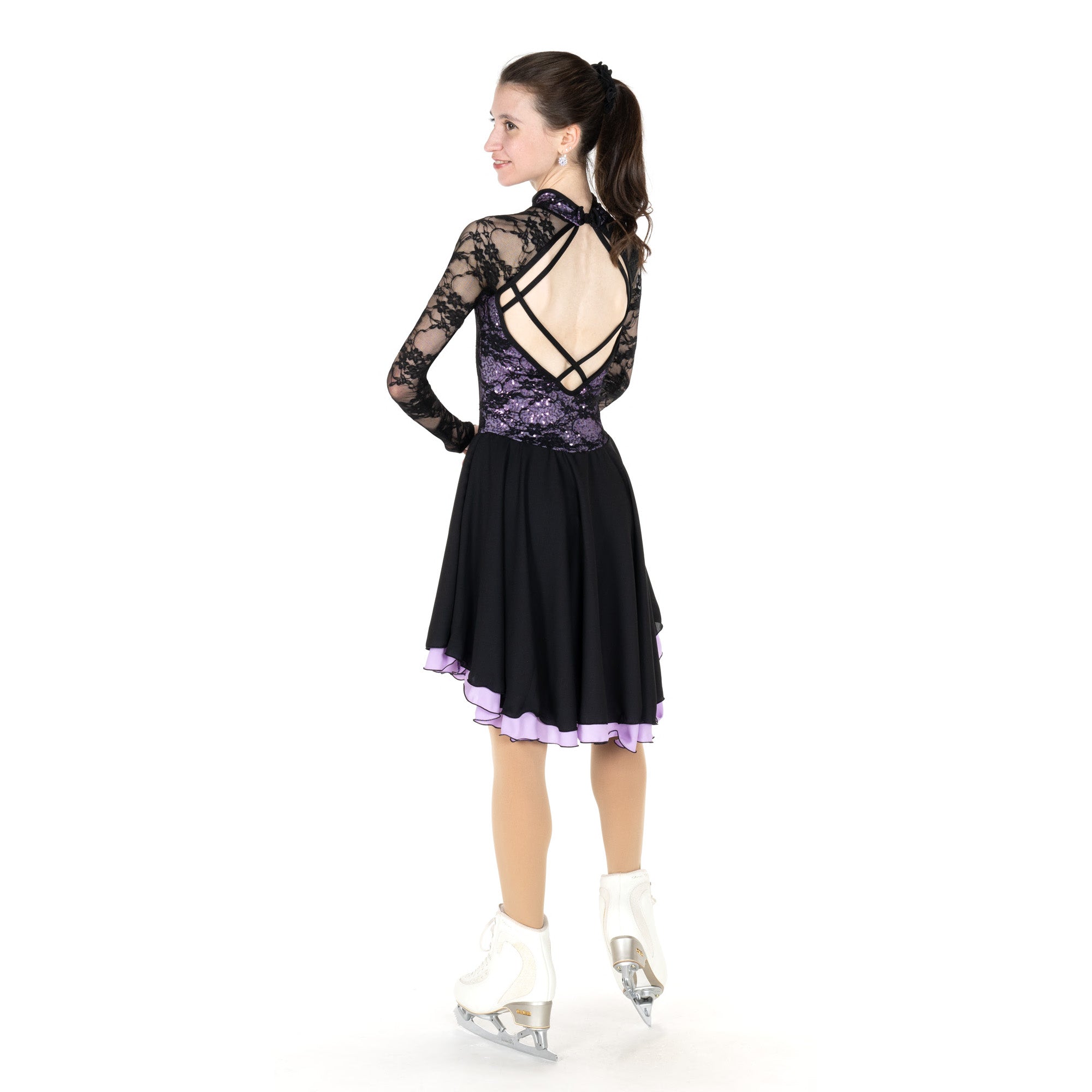 Jerry's Dancesse #140 Dance Skating Dress - Black/Lilac