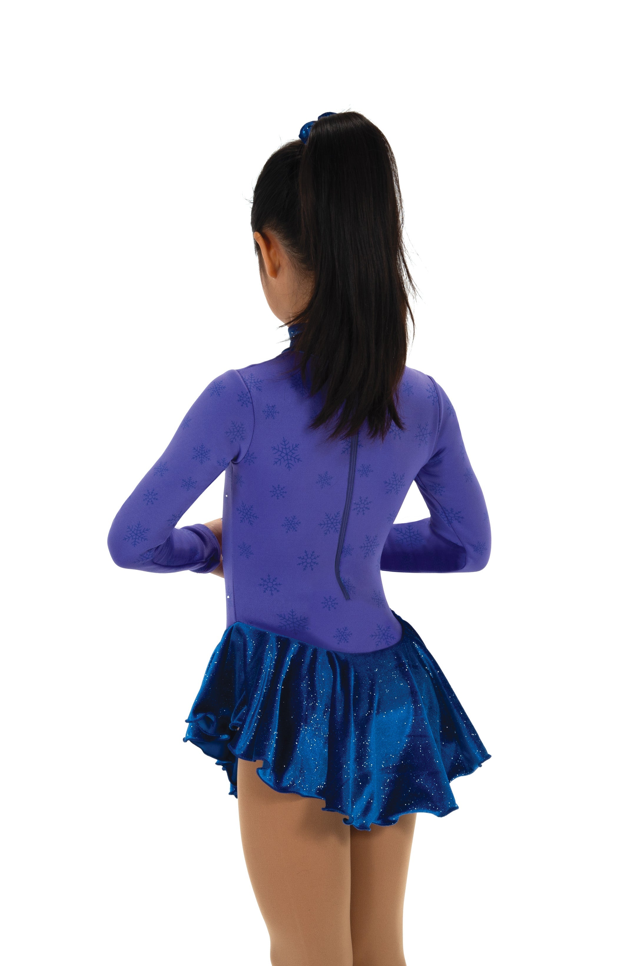 Jerry's Snow #694 Beaded Fleece Skating Dress - Purple
