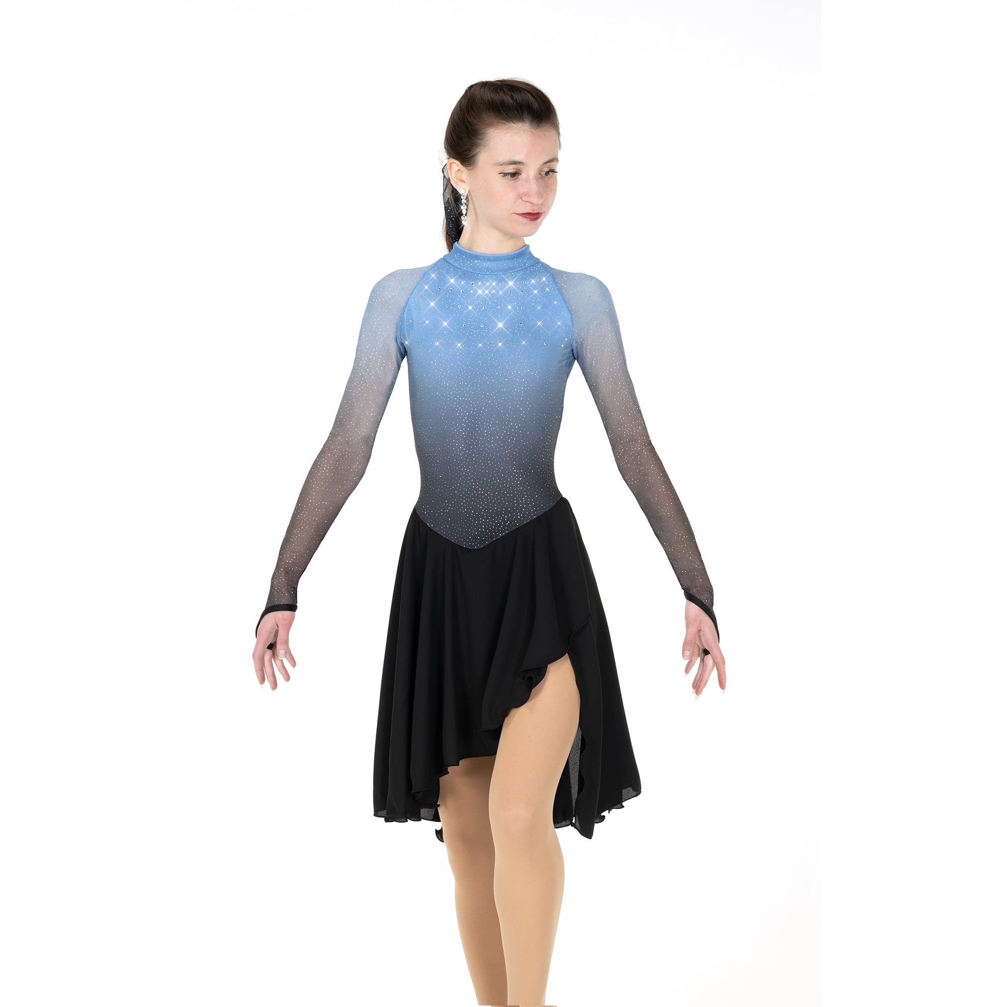 Aurora Ice Ready to Ship Fading Waltz Beaded Dance Skating Dress