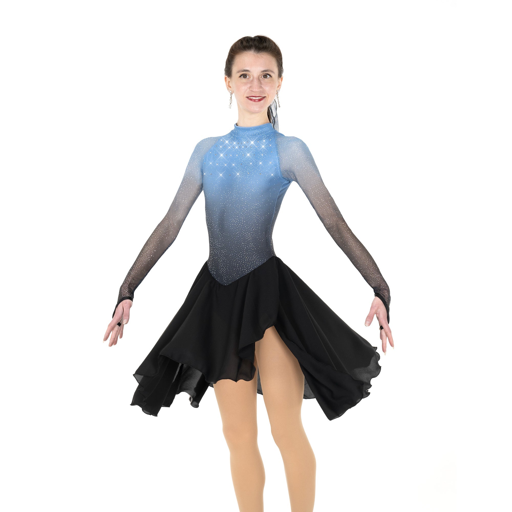 Aurora Ice Ready to Ship Fading Waltz Beaded Dance Skating Dress