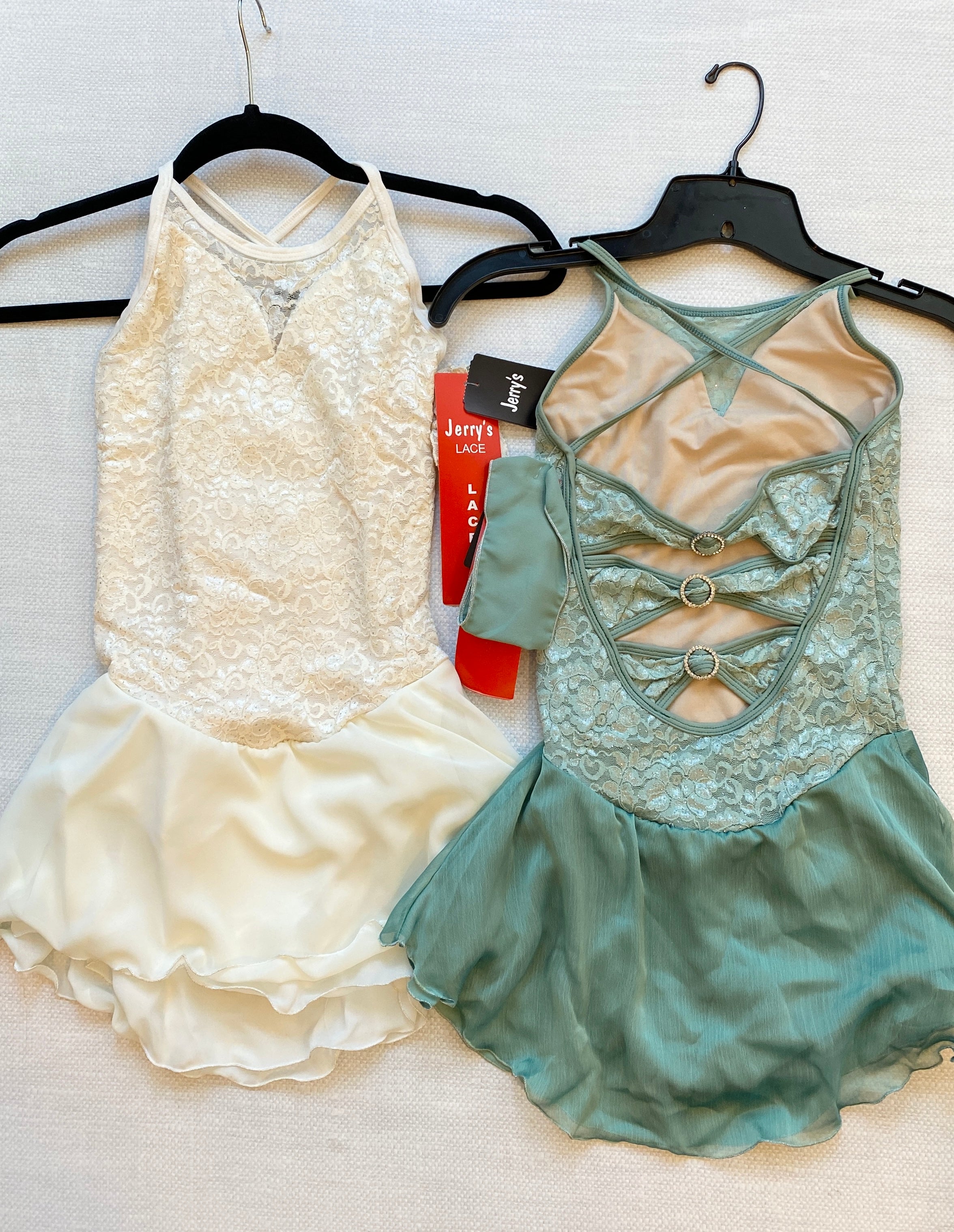 Jerry's Ready to Ship Tripoly Lace #22 Skating Dress - Soft Sage