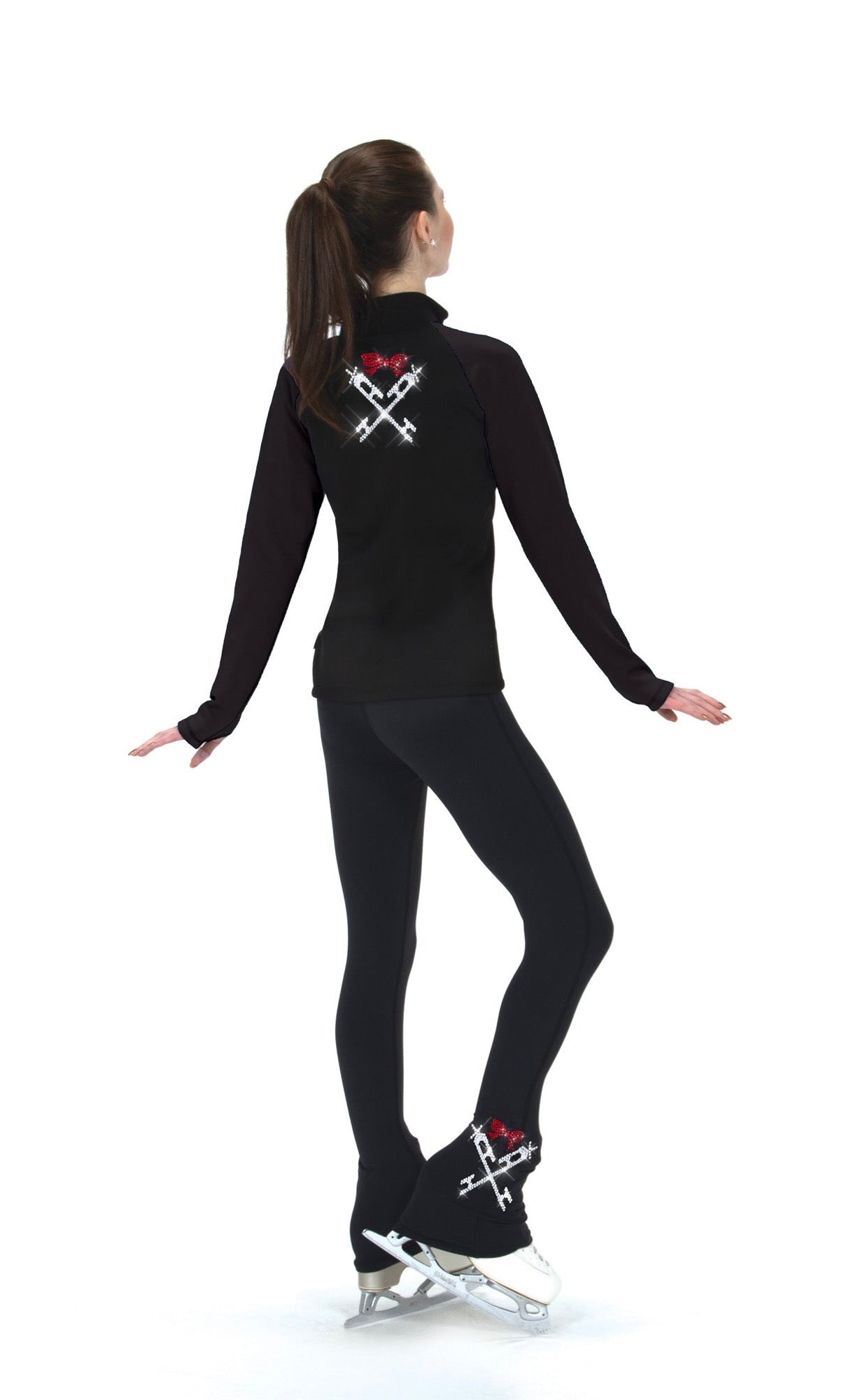 Jerry's Crossed Blades Fleece Skating Jacket - Red Bow