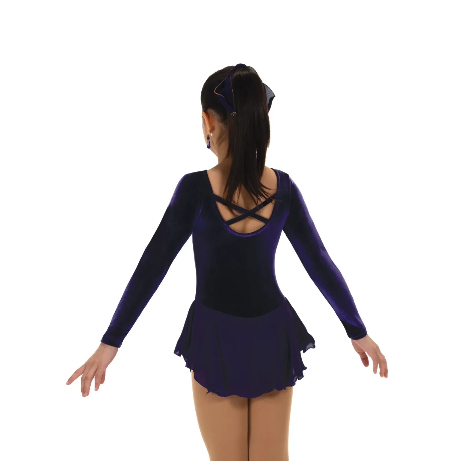 Jerry's Ready to Ship Single Snowflake #601 Beaded Skating Dress - Purple
