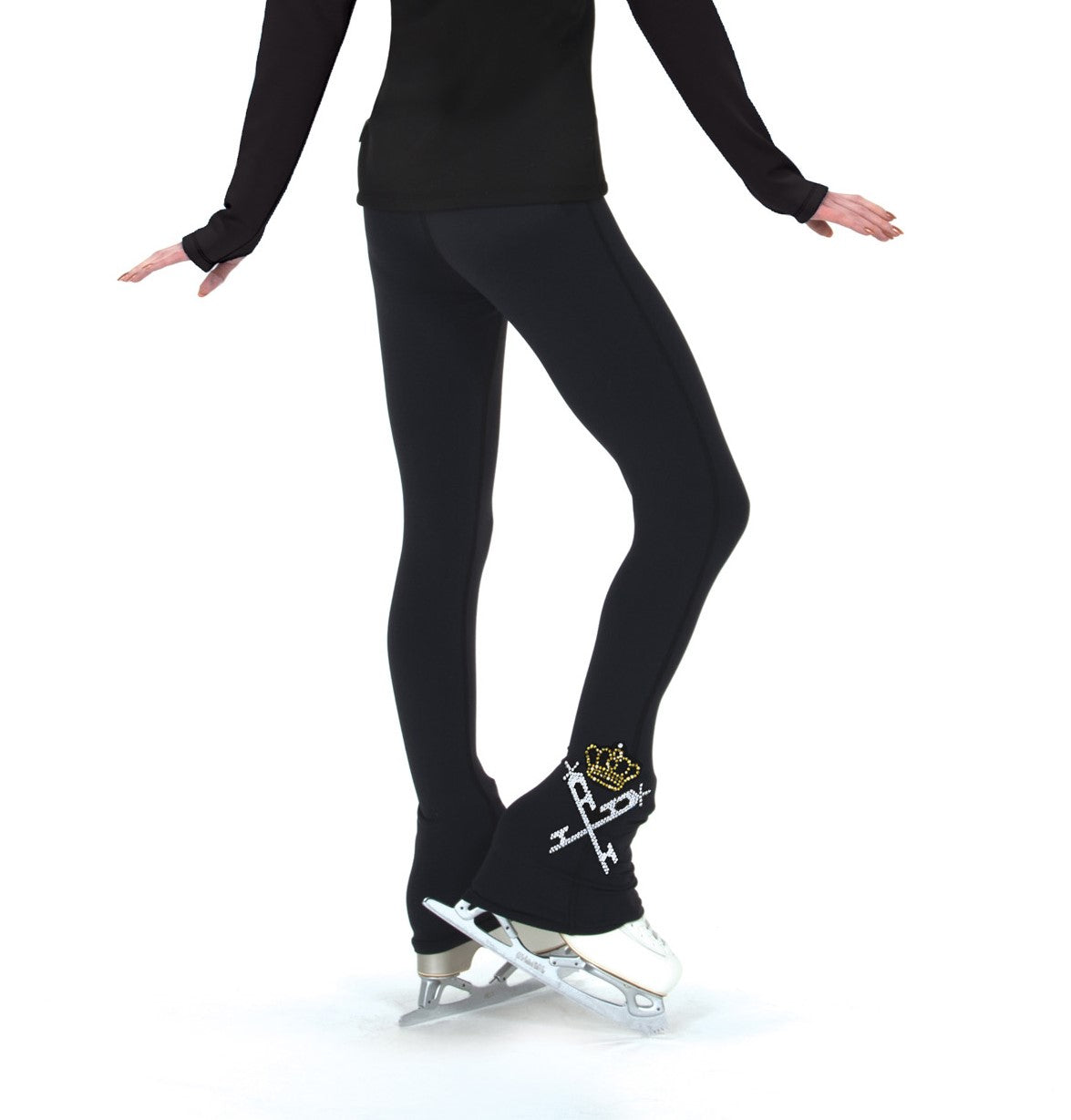 Jerry's Crossed Blades Fleece Skating Pants - Gold Crown