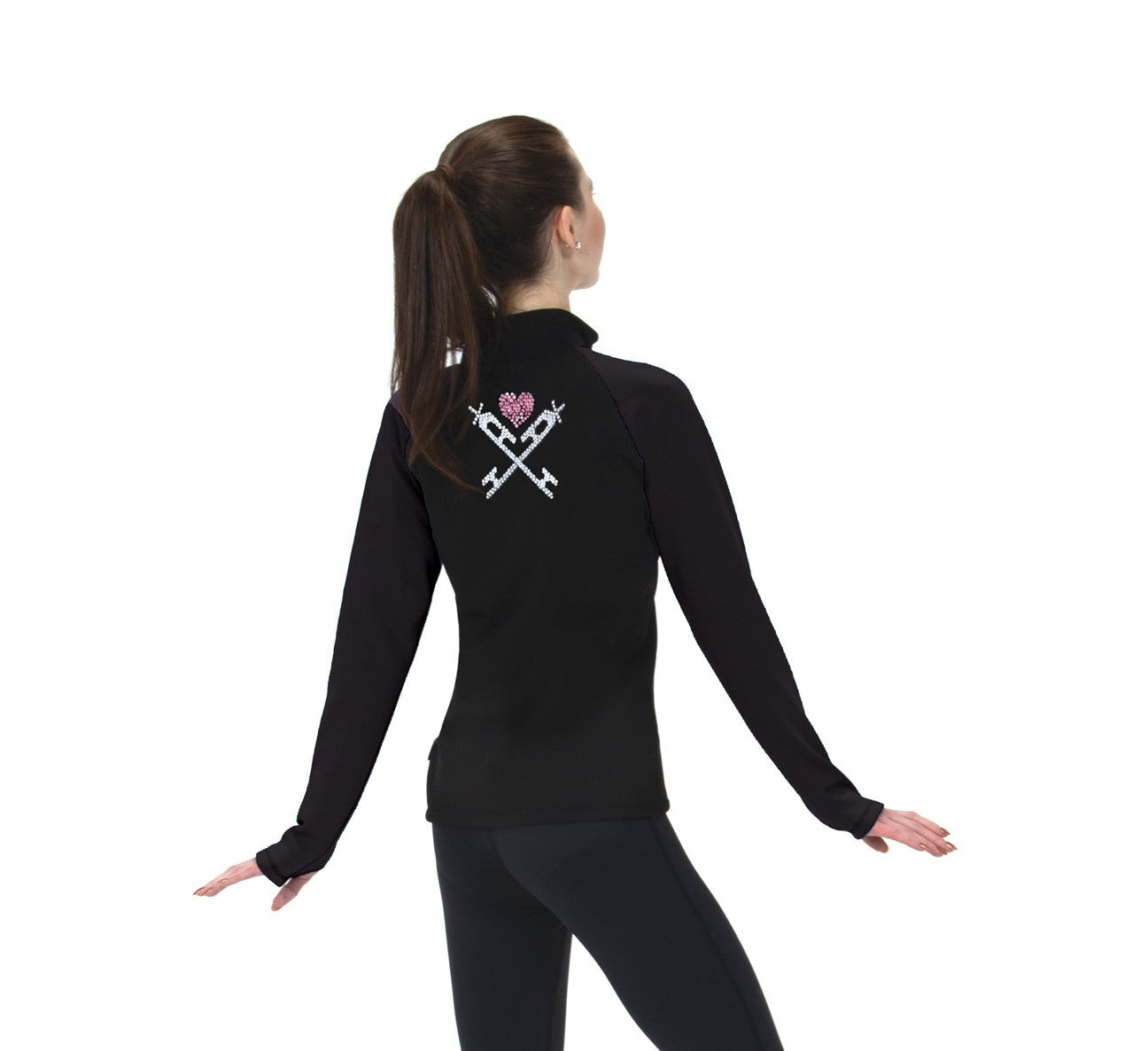 Jerry's Crossed Blades Fleece Skating Jacket - Pink Heart