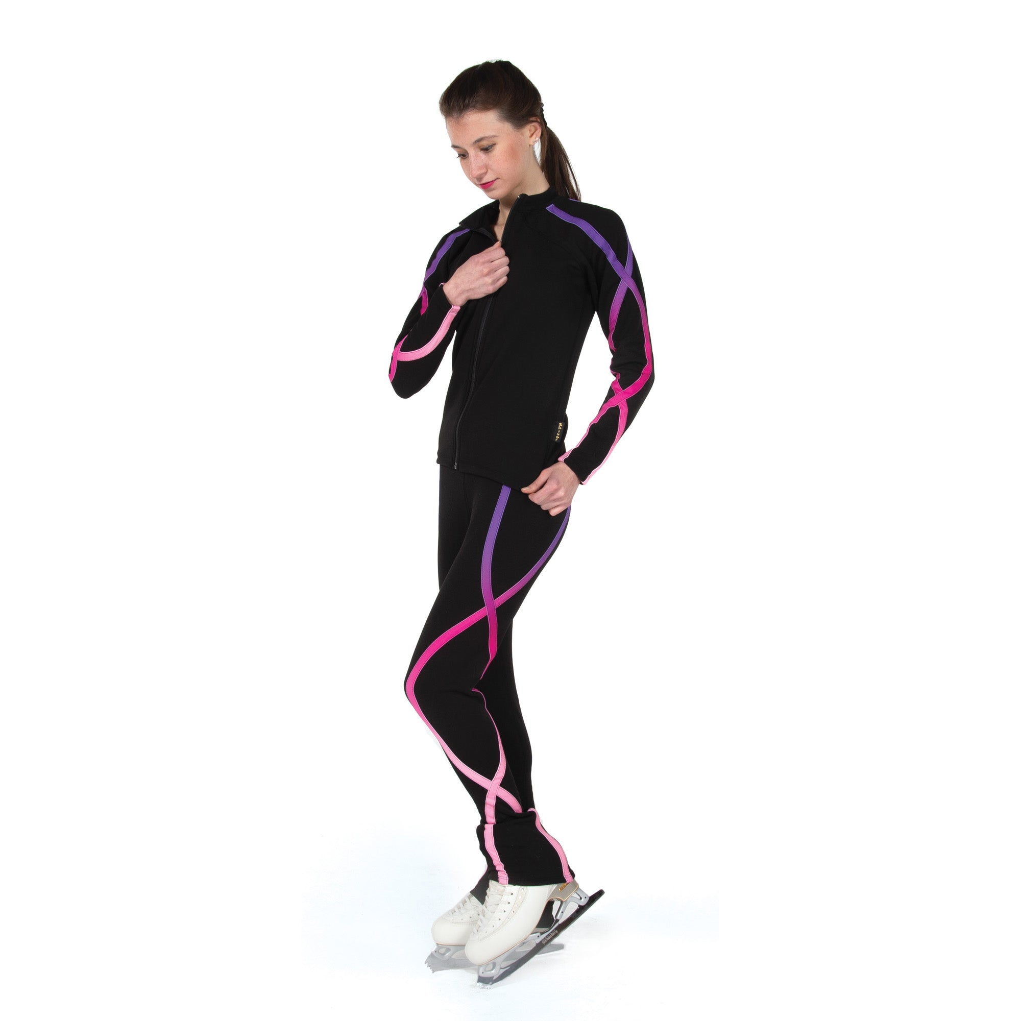Jerry's Ice Ribbon Fleece Skating Jacket - Peony Purple