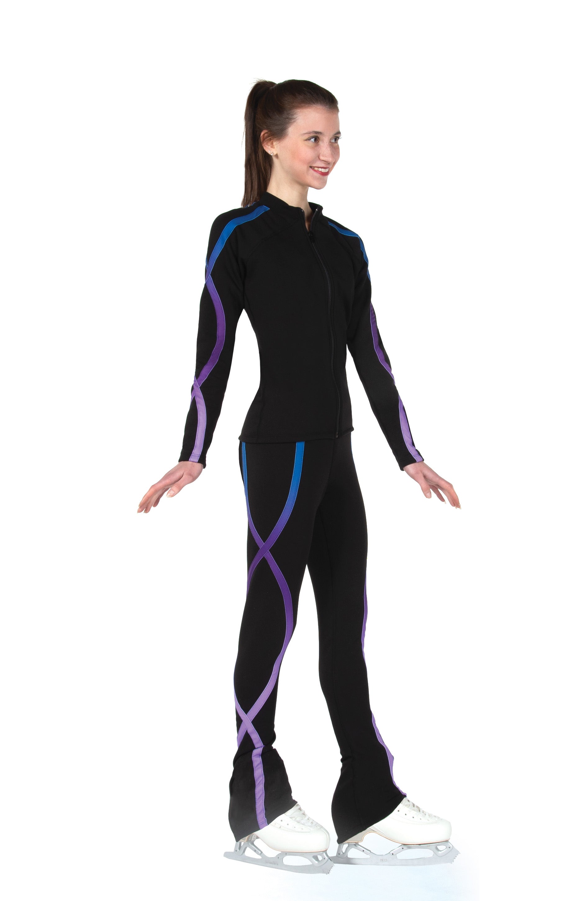 Jerry's Ice Ribbon Fleece Skating Jacket - Blue Iris