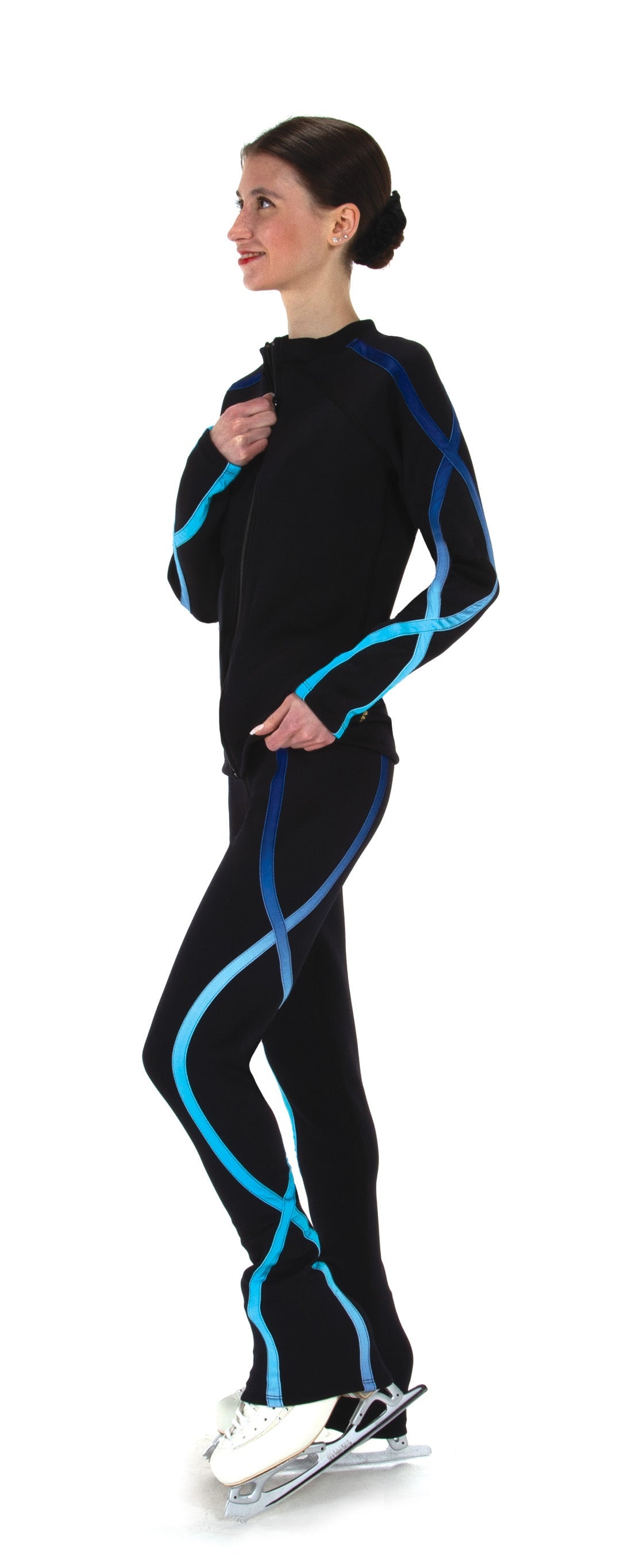 Jerry's Ice Ribbon Fleece Skating Jacket - Pool Blue