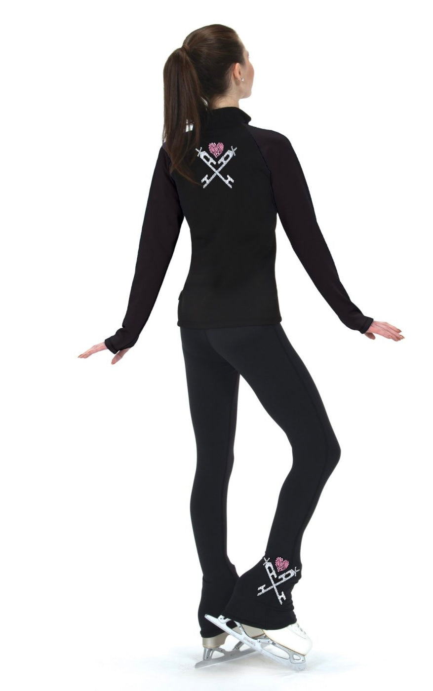 Jerry's Crossed Blades Fleece Skating Jacket - Pink Heart