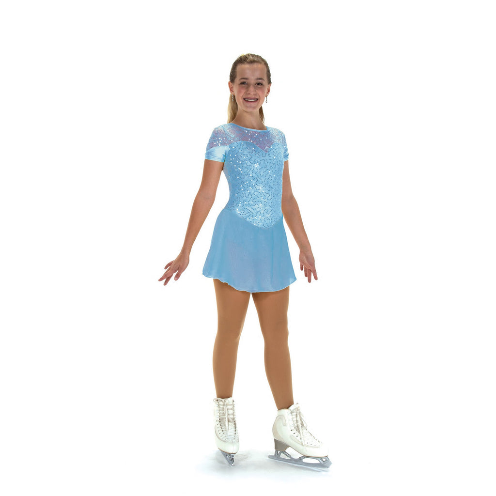 Jerry's Softly Sequins #528 Skating Dress - Crystal Blue
