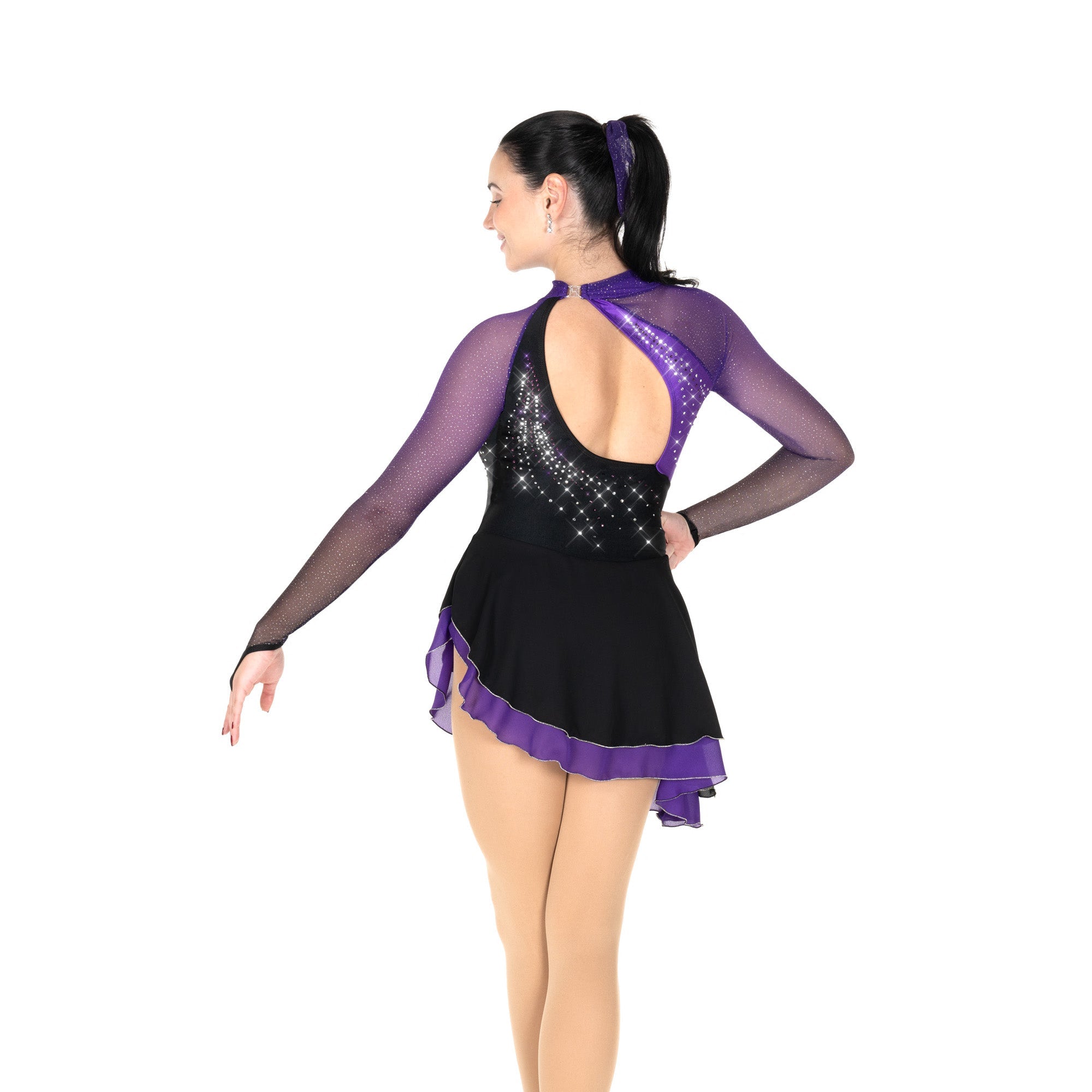 Jerry's Split Jump #589 Beaded Skating Dress - Purple