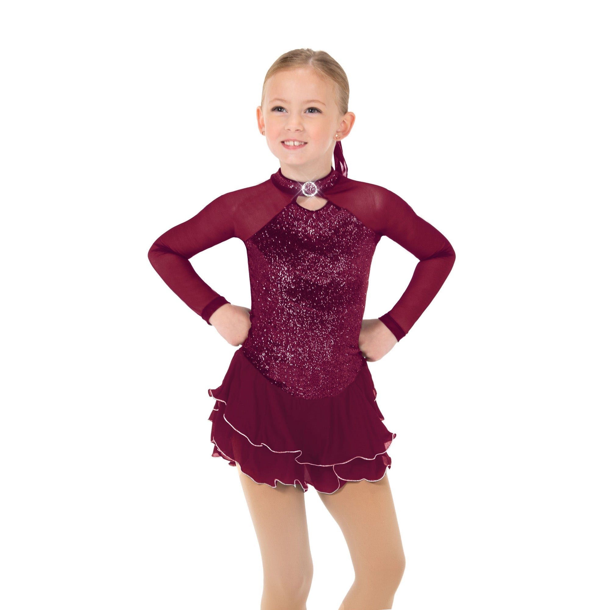 Jerry's Shimmer #645 Skating Dress - Deep Wine