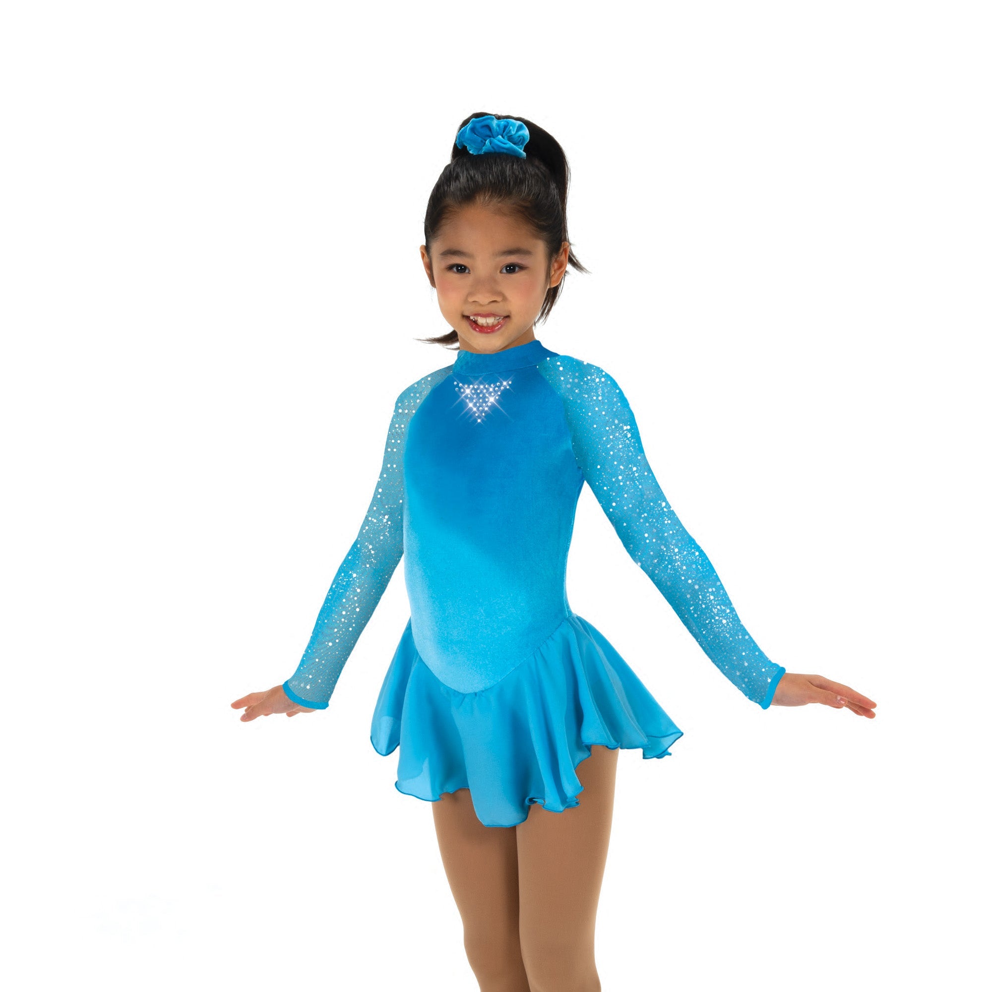Jerry's Starbrite #646 Beaded Skating Dress - Sky Blue