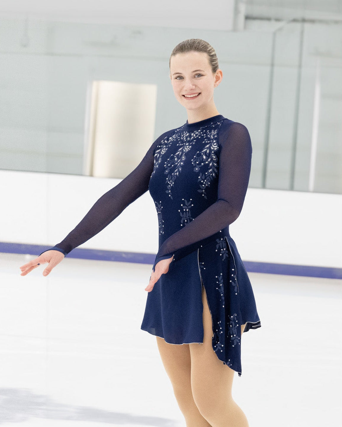 Aurora Ice Frost Patterns Skating Dress