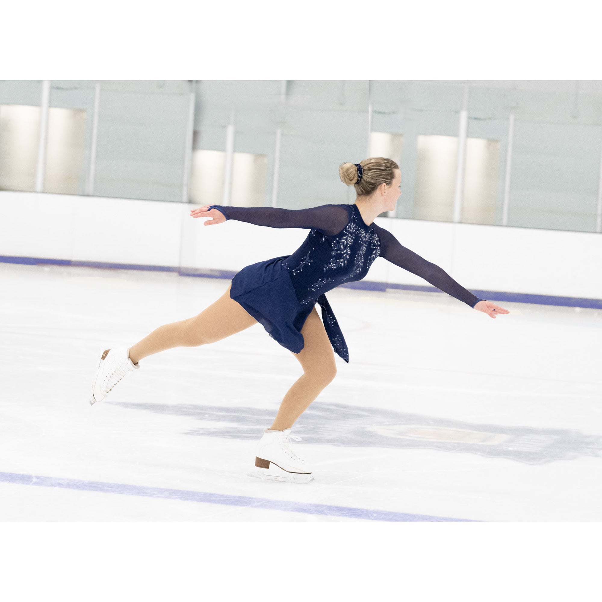 Aurora Ice Frost Patterns Skating Dress