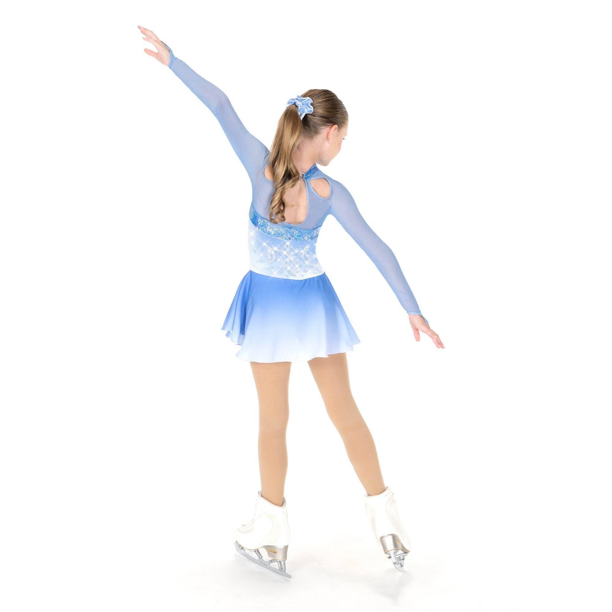 Aurora Ice Ice Loops Beaded Skating Dress - Powder Blue