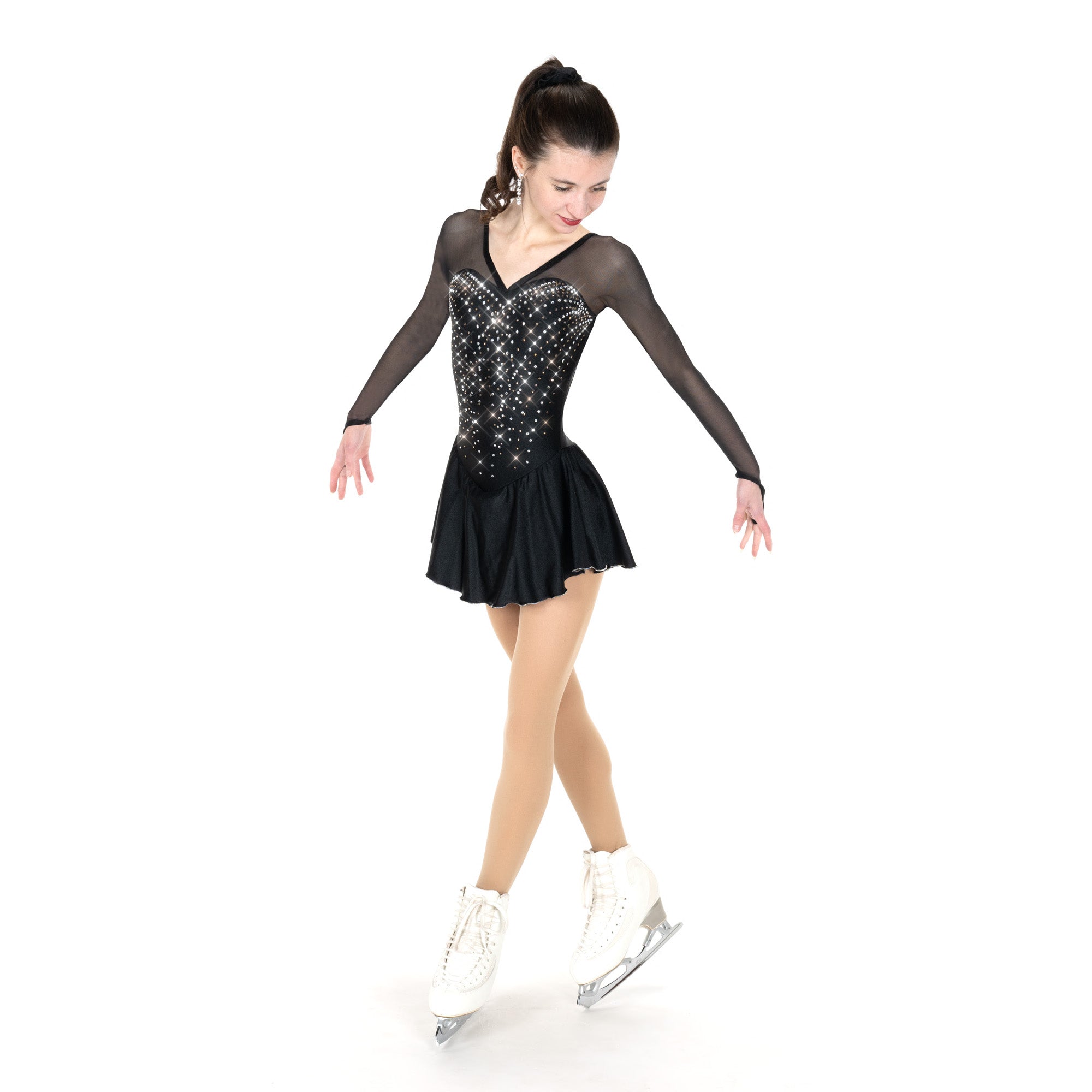 Solitaire Locket Back Skating Dress - 4 Colors