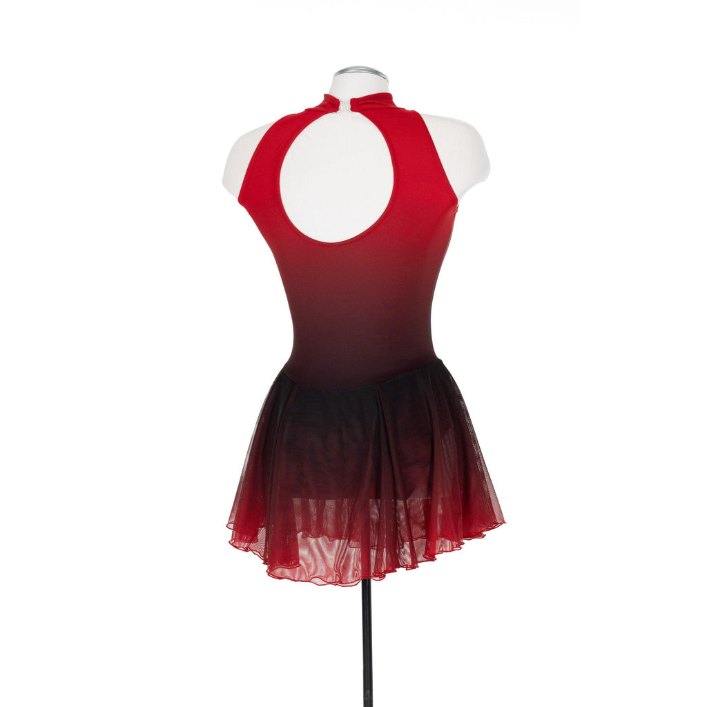 Solitaire Ombre Skating Dress - Red