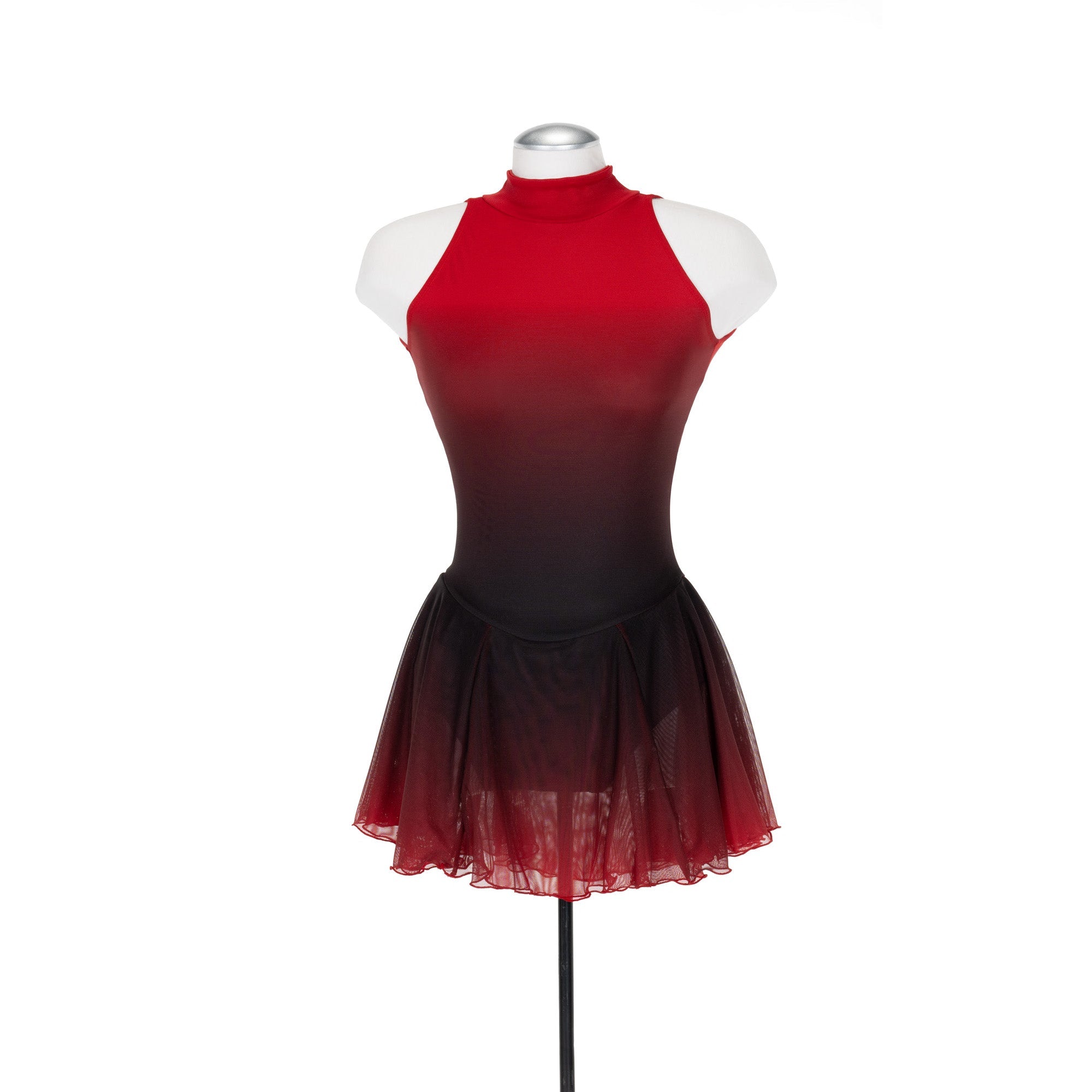 Solitaire Ombre Skating Dress - Red