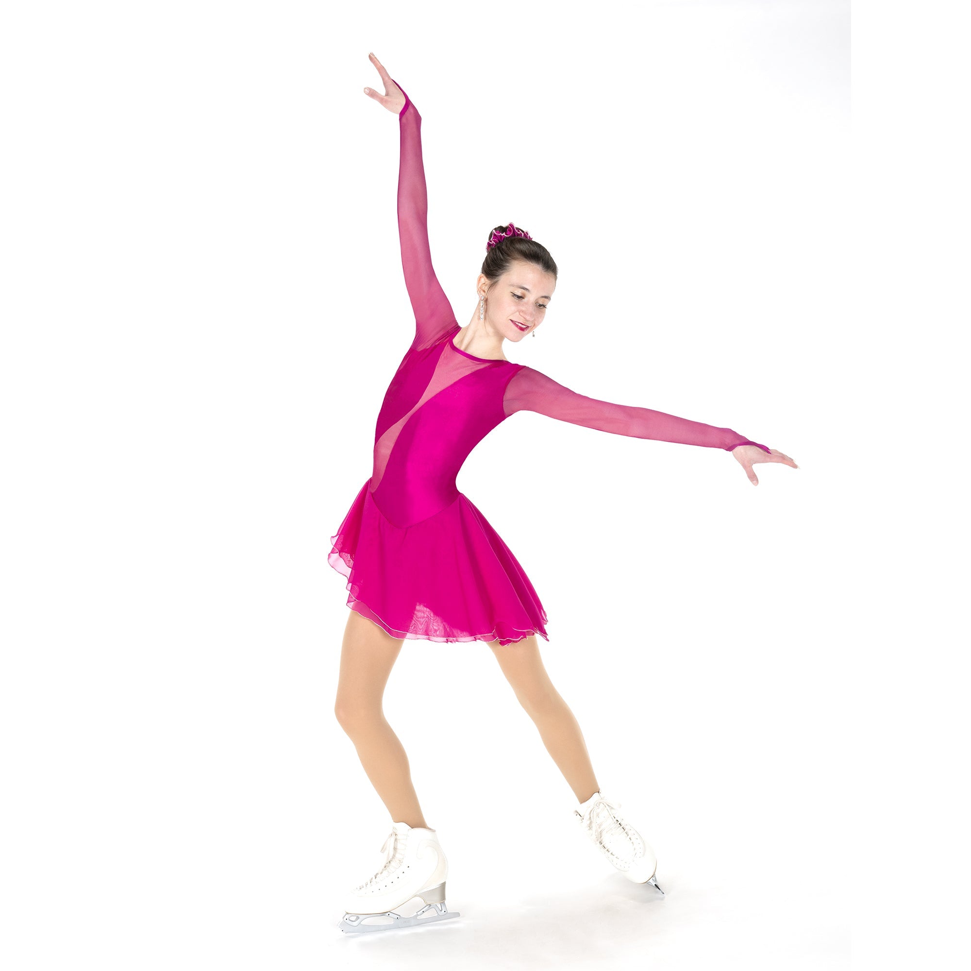 Solitaire Swoosh Skating Dress - Deep Pink
