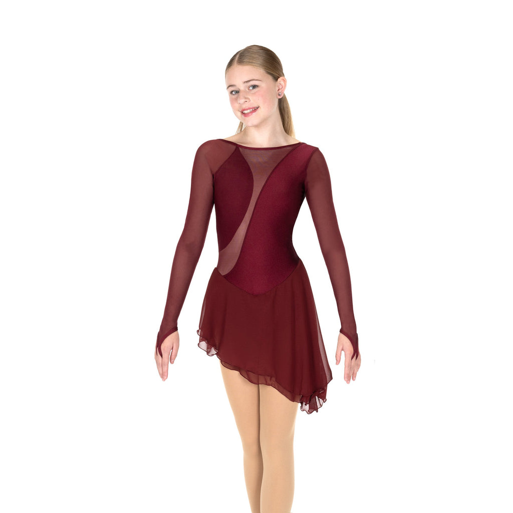 Solitaire Swoosh Skating Dress - Wine