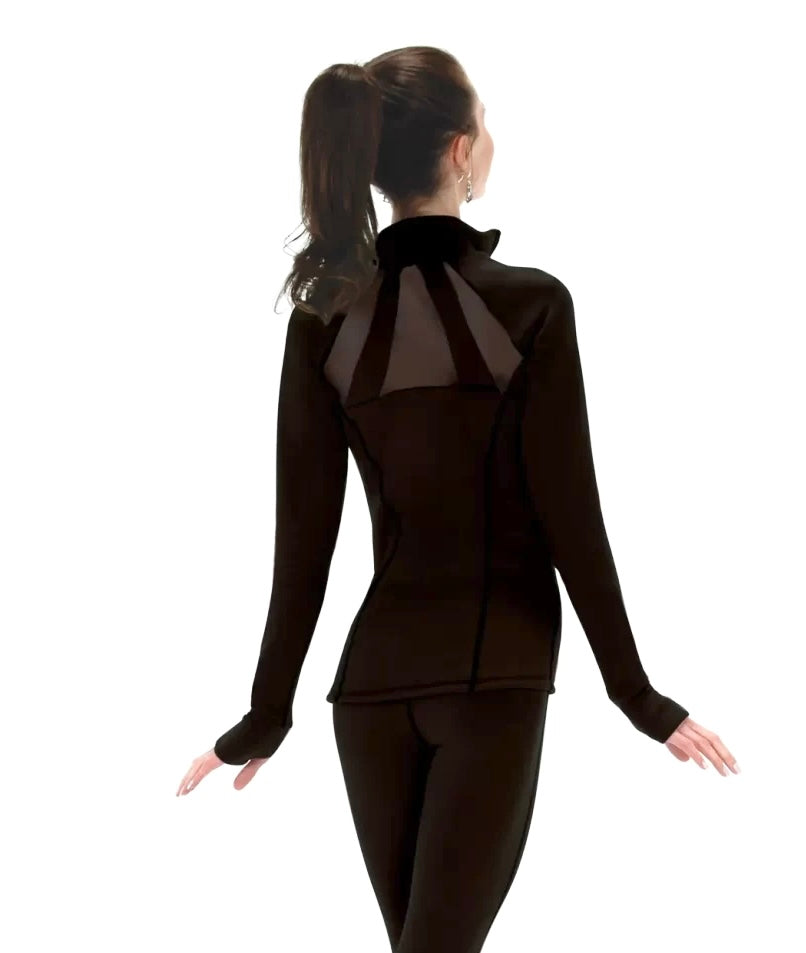 Solitaire Supplex Mesh Inset Unbeaded Jacket - Black