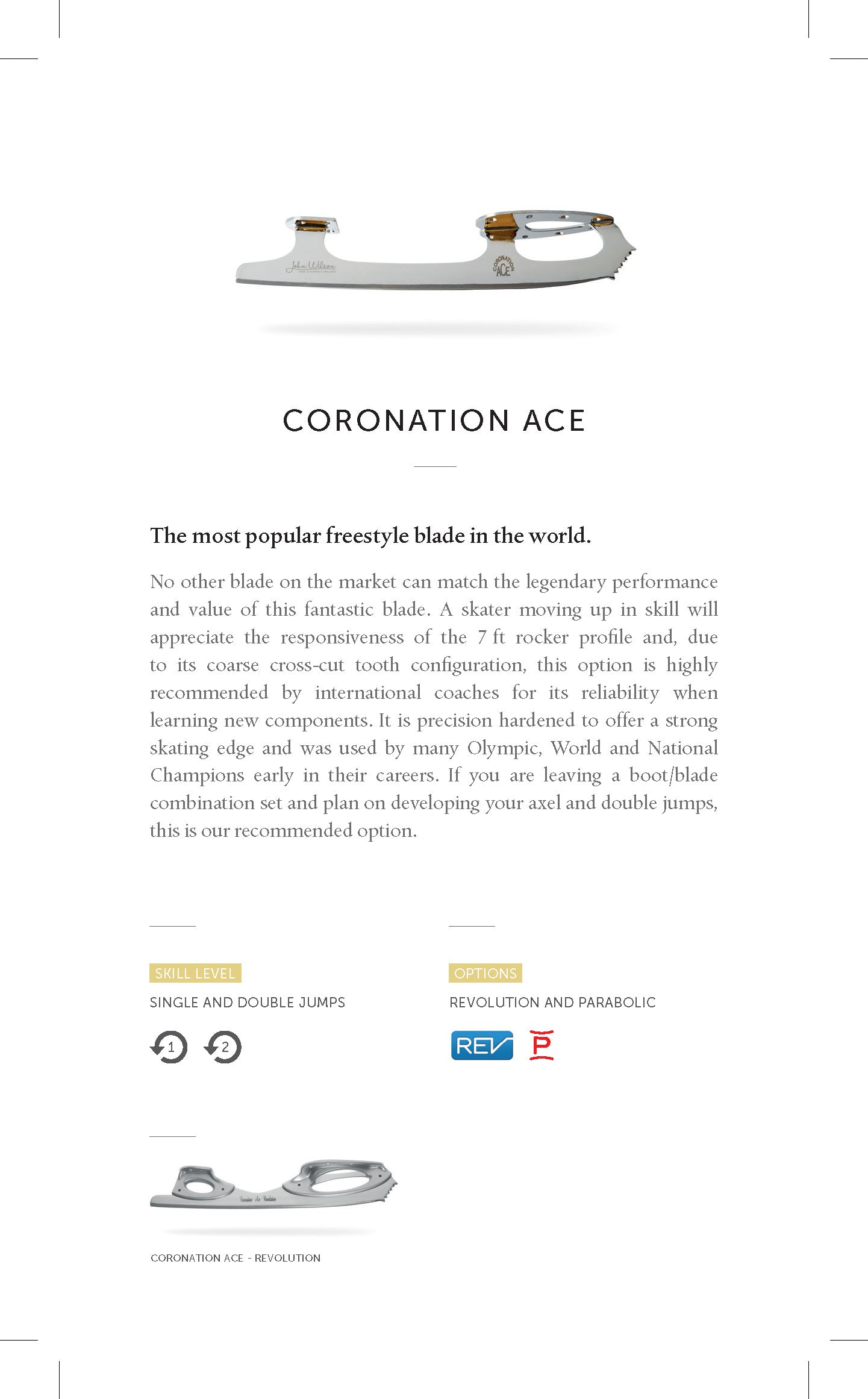 Wilson Coronation Ace Skate Blades