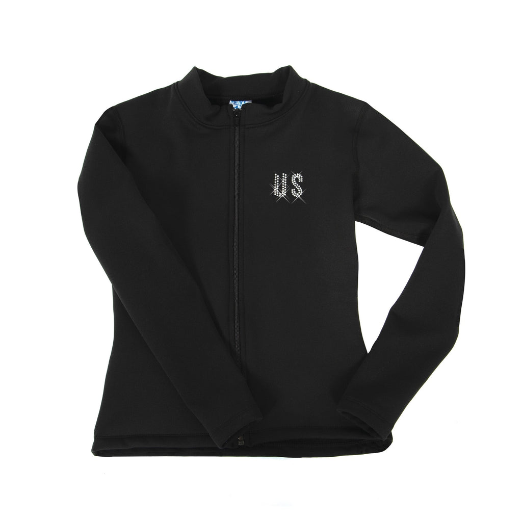 Jerry's Ready to Ship Sit Spin Beaded Fleece Skating Jacket - USA